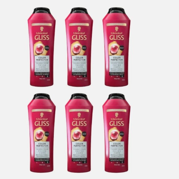 Schwarzkopf Gliss Colour Protect Shampoo 250 ml  Pack of 6 - Picture 1 of 2